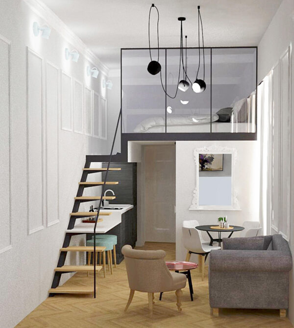 INNENRAUMGESTALTUNG IN MODERNEM DESIGN MIT EINER PRISE ELEGANZ
