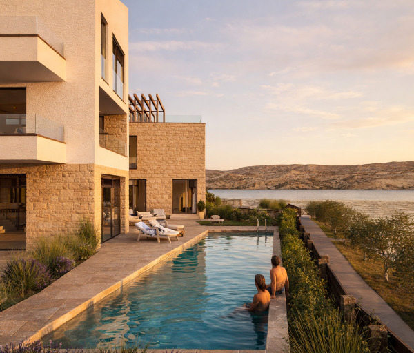 ARCHITEKTUR IN ERSTER REIHE AM MEER